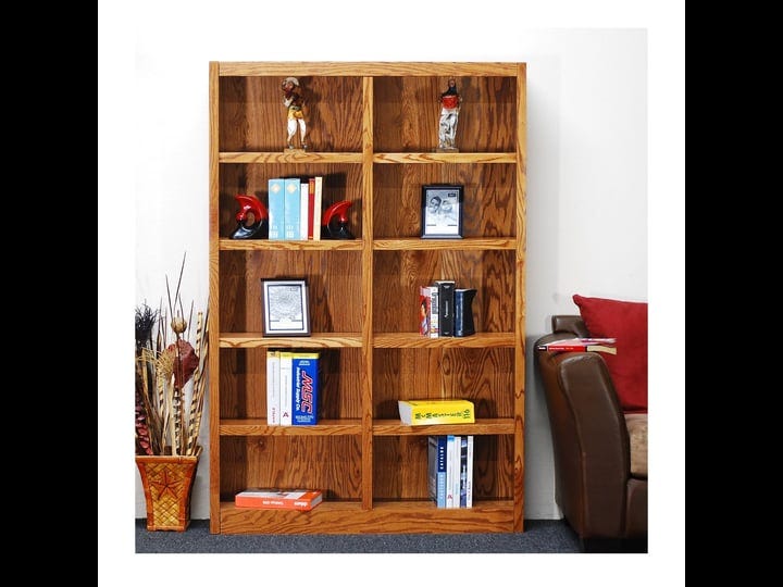 concepts-in-wood-double-wide-bookcase-10-shelves-dry-oak-finish-1