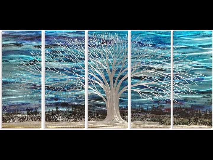3d-blue-abstract-metal-wall-art-bright-silver-tree-modern-decor-wall-sculpture-1