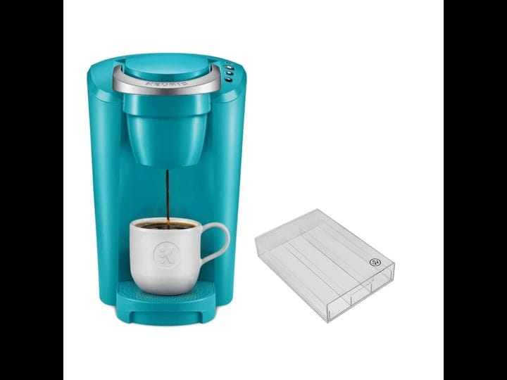 keurig-k-compact-single-serve-coffee-maker-turquoise-with-pod-organizer-1
