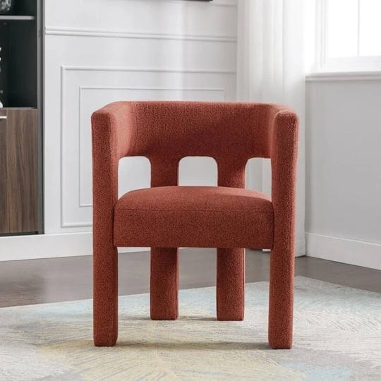 modern-style-linen-fabric-upholstered-accent-chair-orange-1
