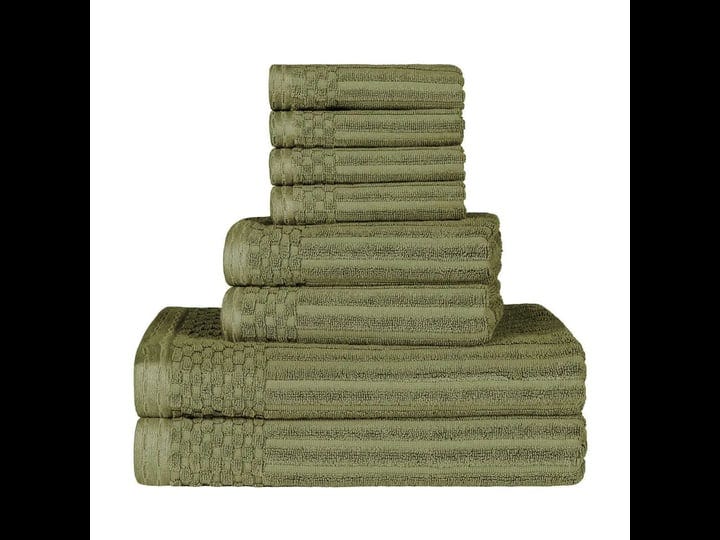 allmodern-alon-cotton-highly-absorbent-8-piece-solid-and-checkered-border-towel-set-color-sage-1