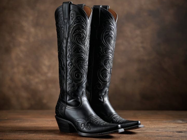 Knee-High-Cowboy-Boots-Black-6