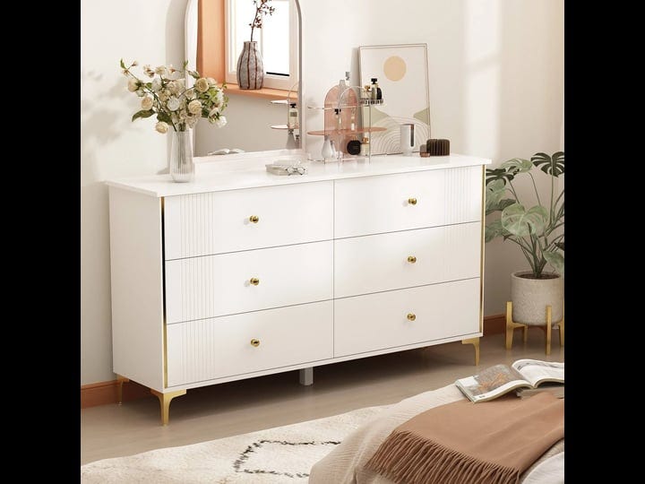 white-lacquer-dresser-6-drawer-dresser-with-metal-handle-and-legs-1