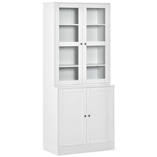 homcom-bookcase-storage-cabinet-with-doors-modern-tall-bookshelf-with-2-adjustable-shelves-display-u-1