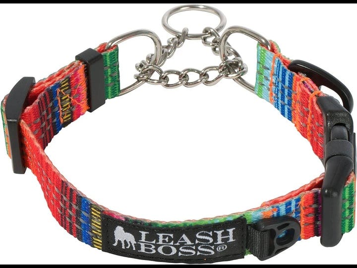 leashboss-martingale-collar-for-dogs-steel-chain-reflective-nylon-dog-collar-for-large-dogs-medium-a-1