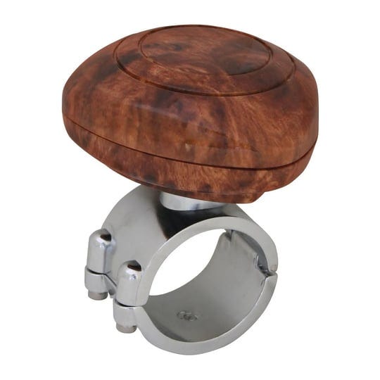 grand-general-80102-brown-wood-plastic-steering-wheel-spinner-knob-1