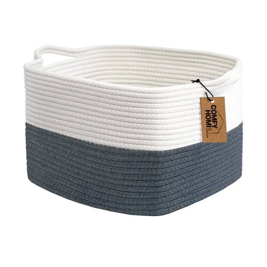 comfy-homi-medium-rectangle-soft-cotton-rope-basket-with-handles-for-shelf-gift-towel-blanket-storag-1