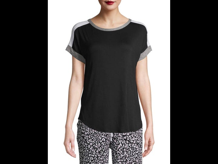 secret-treasures-womens-and-womens-plus-short-sleeve-sleep-top-size-small-black-1