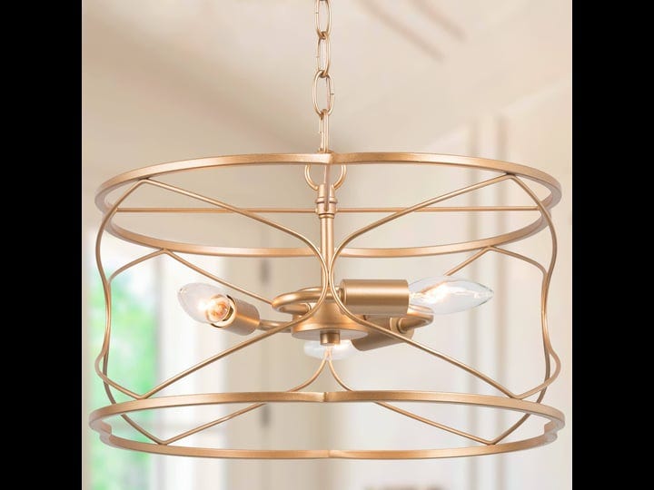optimant-lighting-gold-chandelier-3-light-drum-chandelier-light-fixture-modern-foyer-hanging-pendant-1