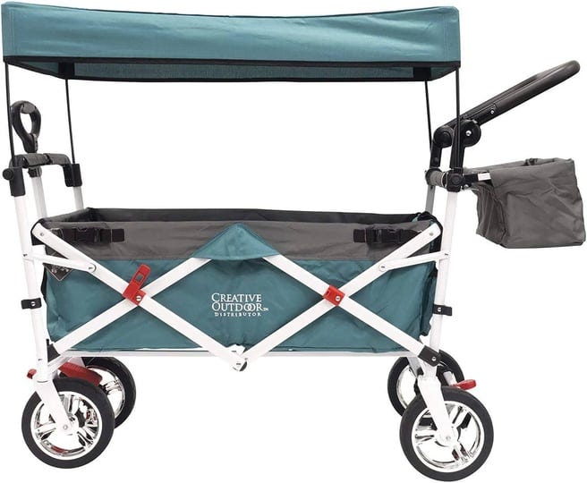 collapsible-folding-push-pull-teal-wagon-stroller-cart-teal-1