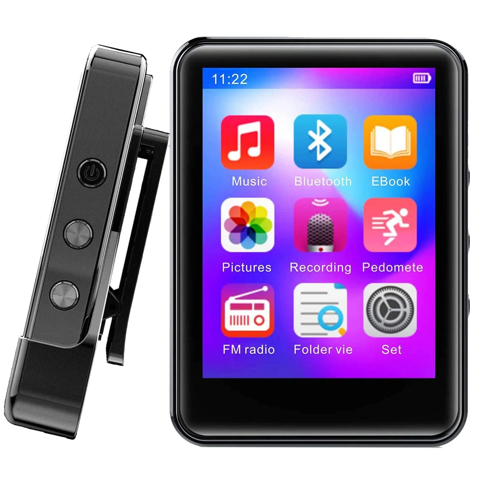 Fdy Bluetooth MP3 Player: Portable 32GB Music Player with Touch Screen and FM Radio | Image