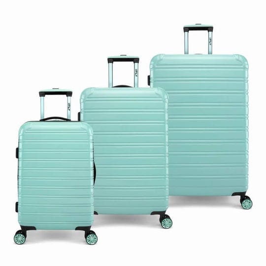 ifly-hardside-fibertech-luggage-3-piece-set-green-1