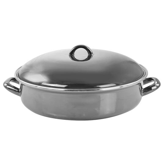 gbs-5-quart-gray-enamel-on-steel-braiser-pan-with-lid-1