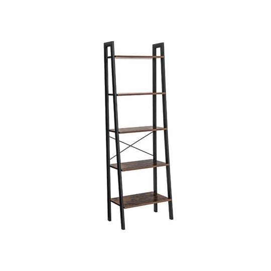 five-tiered-rustic-wooden-ladder-shelf-with-iron-framework-brown-and-black-1
