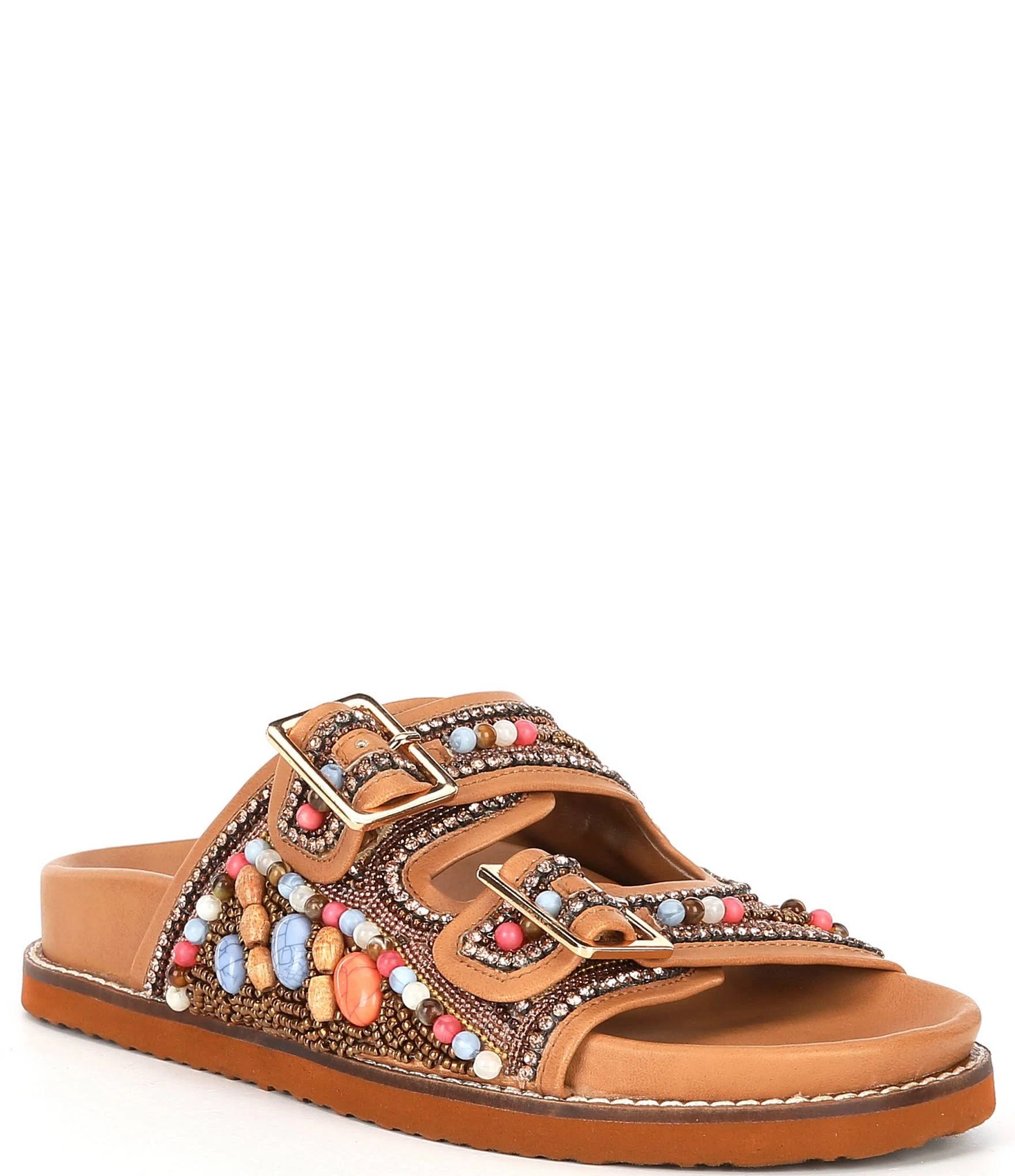 Steve Madden Cabo Beaded Dress Slide Sandals | Image