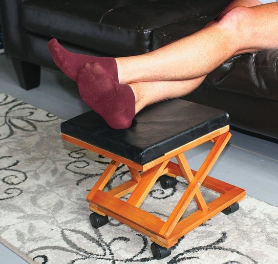 footrest-foldaway-elevated-foot-stool-under-desk-adjustable-height-foot-rest-rolling-wood-ottoman-bl-1