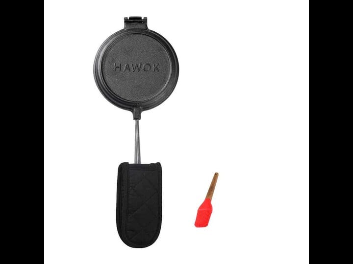 hawok-cast-iron-waffle-maker-with-handle-hoder-and-basting-brusha-1