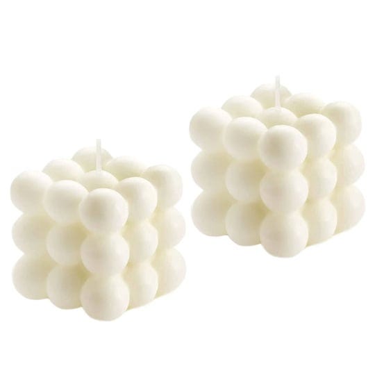 hutip-2pcs-bubble-candles-vanilla-scented-aesthetic-cube-candle-floating-shelves-cool-shaped-candles-1