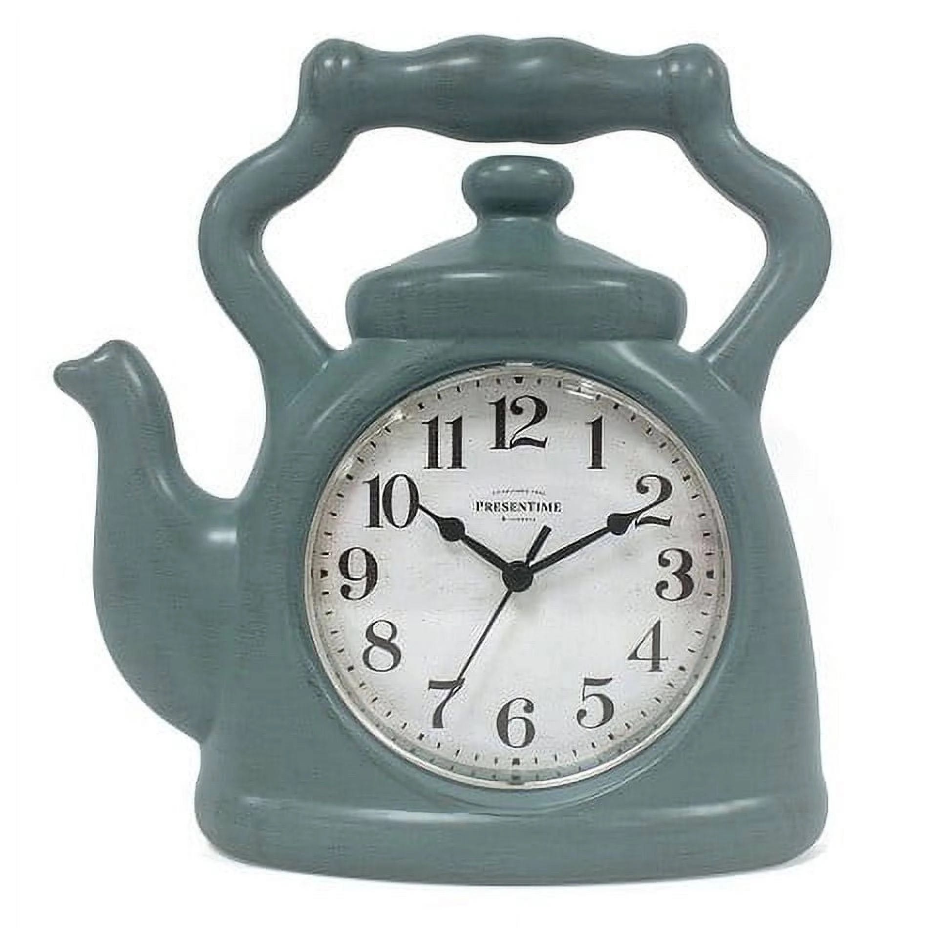 Presentime Teapot Mantel Clock: Whimsical, Sustainable, and Recycled Plastic Desk Clock | Image