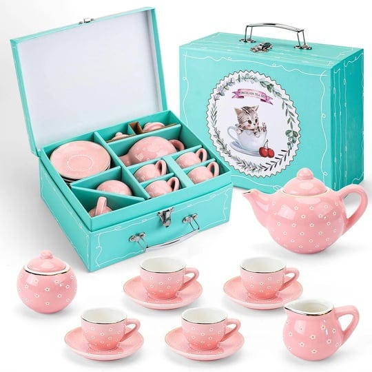 chenp-hmc-tea-party-set-for-little-girls-13-piece-sets-kids-tin-tea-party-with-cups-saucers-plates-s-1