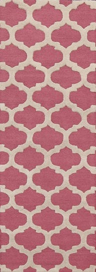 rugsource-pink-trellis-contemporary-oriental-runner-rug-hand-tufted-wool-carpet-3x8-1