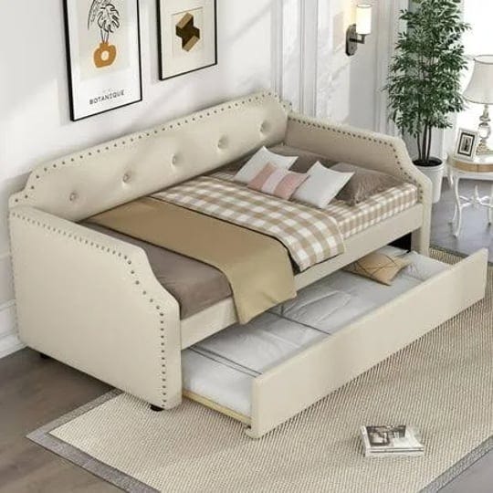linen-fabric-twin-size-upholstered-bed-frame-with-trundle-sofa-bed-platform-bed-frame-mid-century-be-1