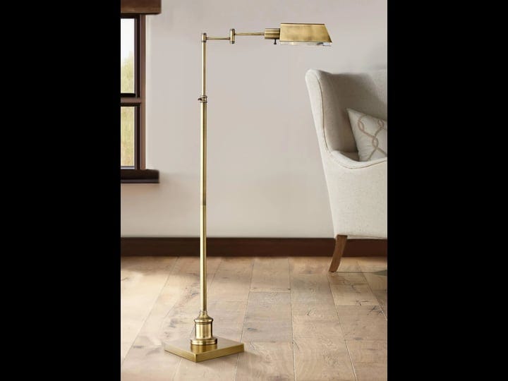 regency-hill-jenson-modern-pharmacy-floor-lamp-aged-brass-adjustable-swing-arm-metal-shade-for-livin-1