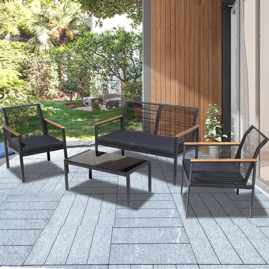 4-piece-black-wicker-cord-patio-furniture-sofa-conversation-set-1