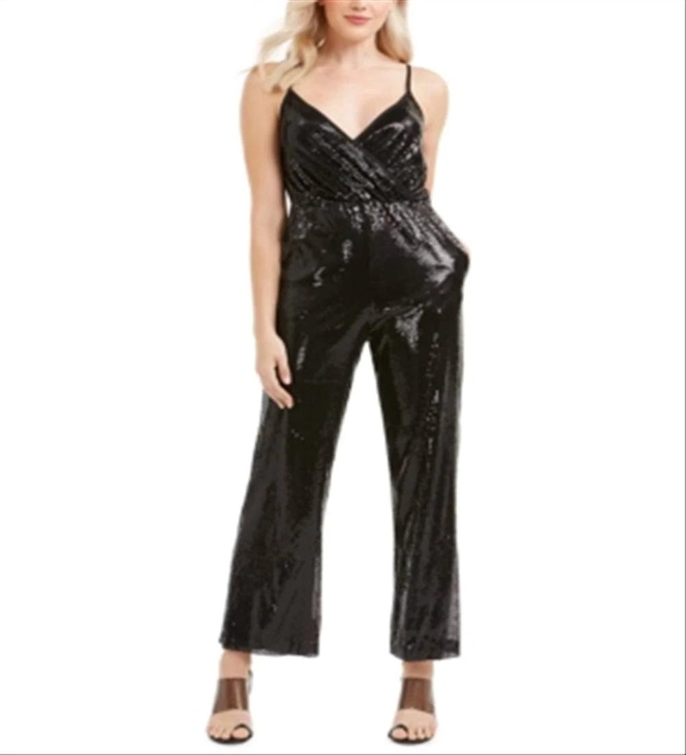 Sparkle-Infused Black Sequin Jumpsuit for a Dazzling Night Out | Image