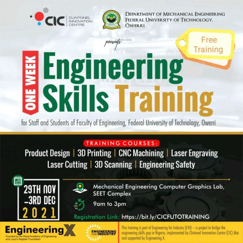 Engineering skills training at FUTO