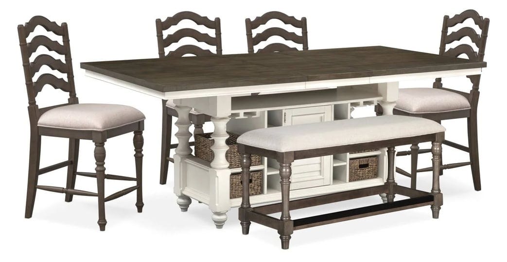 designer-looks-charleston-kitchen-island-4-stools-and-bench-gray-1