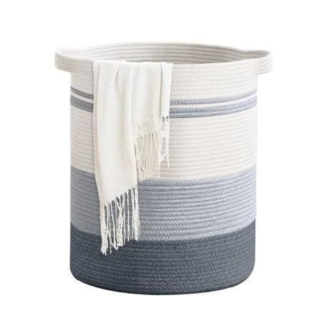 Kusmil Large Blanket Storage Basket with Rope Weave Design | Image