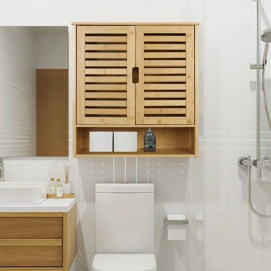 bathroom-wall-cabinet-storage-organizer-with-adjustable-shelf-double-door-wood-finish-brown-1