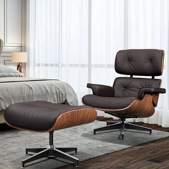classic-modern-genuine-leather-lounge-chair-arm-chair-with-ottoman-set-light-walnut-dark-brown-1