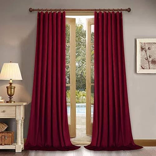 StangH Luxury Velvet Drapes in Red Velvet | Image