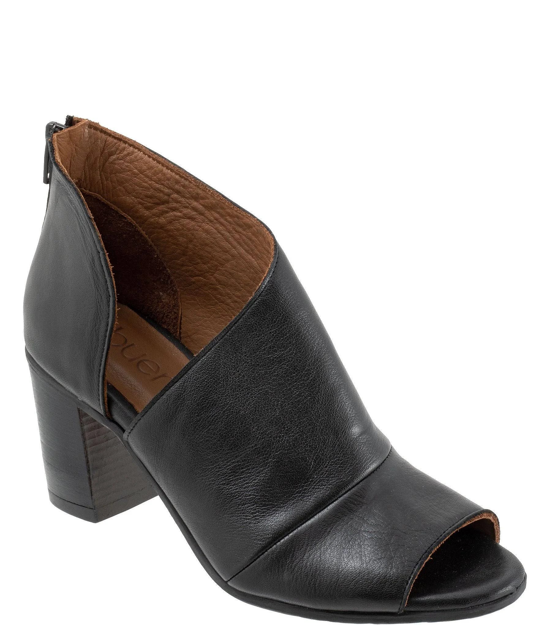 Bueno Usher Sandals - Comfortable Peep Toe Booties with Stacked Heels | Image