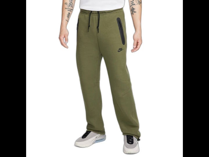 nike-mens-tech-fleece-open-hem-pants-medium-medium-olive-1