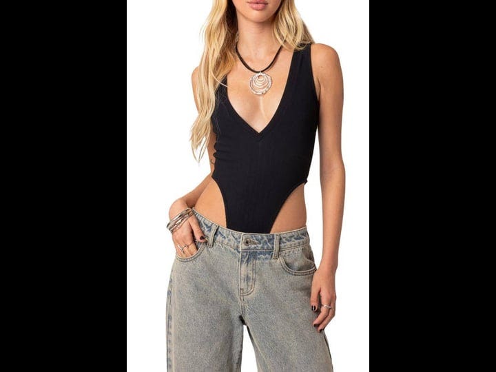 high-cut-ribbed-v-neck-bodysuit-black-1