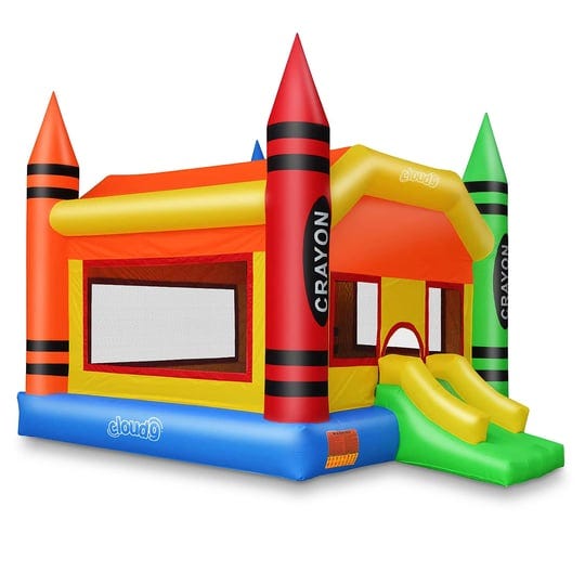 cloud-9-the-crayon-bounce-house-large-inflatable-bouncing-jumper-with-slide-without-blower-1