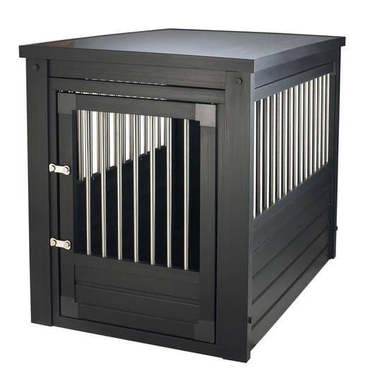 new-age-ecoflex-habitat-n-home-stainless-steel-dog-crate-black-1