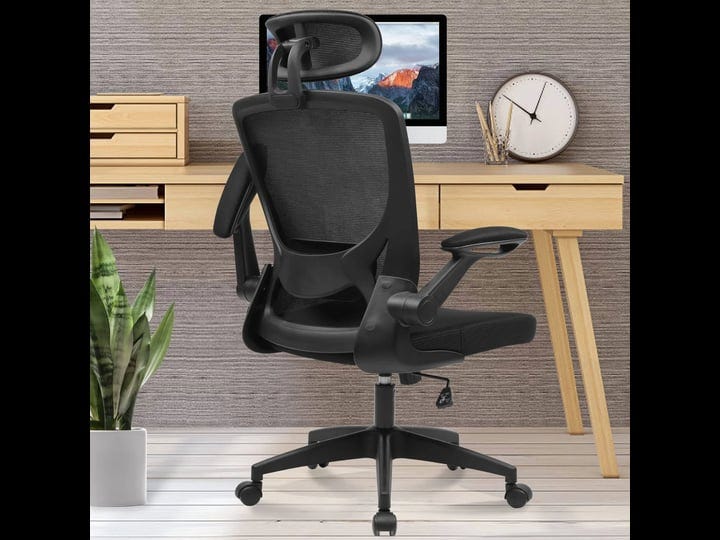 kerdom-ergonomic-office-chair-breathable-mesh-desk-chair-with-headrest-and-flip-up-arms-for-officega-1
