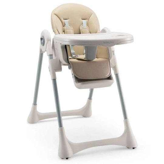 baby-folding-high-chair-with-adjustable-height-and-footrest-beige-1