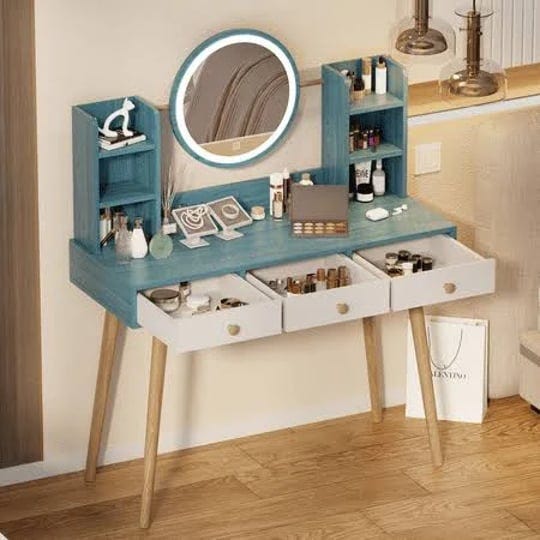 leavader-vanity-desk-with-mirror-and-led-lights-makeup-vanity-table-set-with-3-color-lighting-bright-1