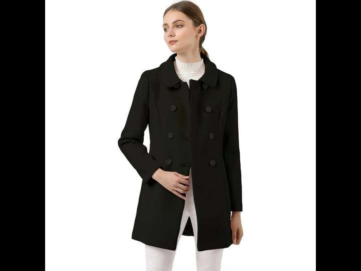 unique-bargains-womens-peter-pan-collar-double-breasted-trench-coat-black-1