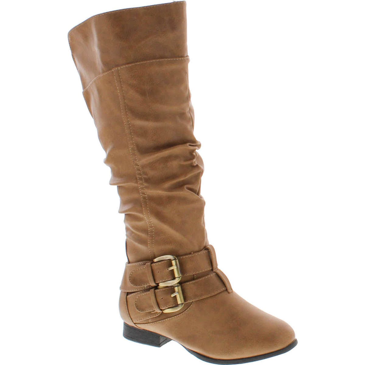 Stylish Flat Thigh High Boots in Taupe | Image