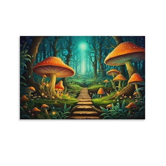 anmogid-mushroom-posters-fantacy-style-enchanted-forest-canvas-wall-art-posters-decor-wall-painting--1