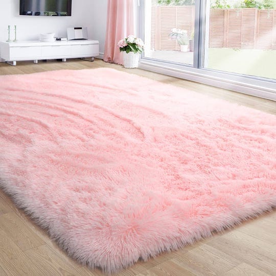 pink-area-rug-for-girls-bedroomfluffy-shag-rug-4x6-for-living-roomfurry-carpet-for-kids-roomshaggy-t-1