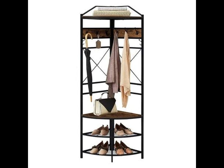 kinbor-71-h-corner-hall-tree-with-coat-rack-metal-hook-shoes-shelf-rustic-brown-size-27-75-1