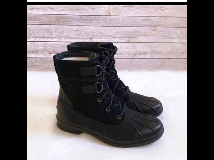 ugg-shoes-ugg-black-azaria-waterproof-duck-boots-sz-10-color-black-size-10-kvance2012s-closet-1