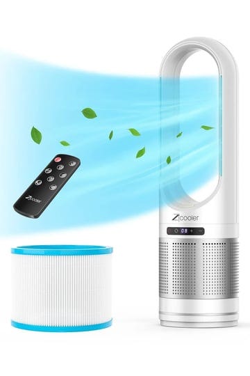 zicooler-32-inch-oscillating-bladeless-tower-fan-air-purifier-w-remote-control-1